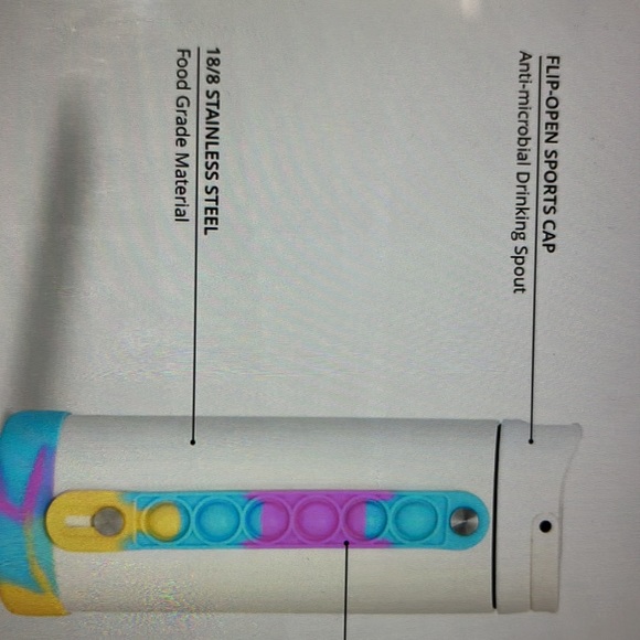 Elemental Iconic Pop Fidget Bottle -  14oz, Rose - Picture 10 of 13